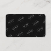 非常に濃いグレーと黒のモノグラム名パターン 名刺 (正面)