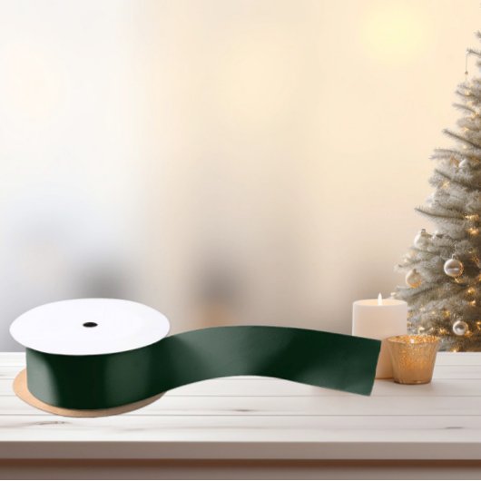 非常に濃い緑 – サテンリボン