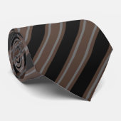 非常に濃い茶色(大ストライプの) ネクタイ (ロール)