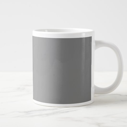 非常に灰色のカスタム ジャンボコーヒーマグカップ (右)
