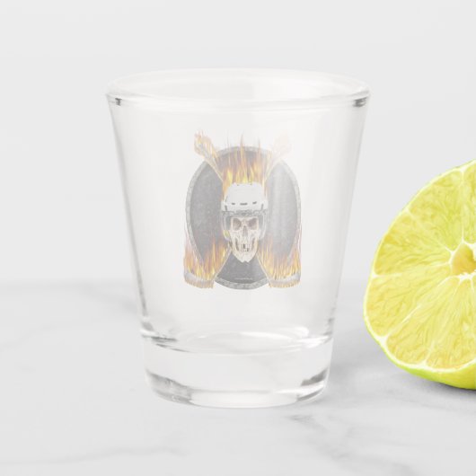 非常に熱いアイスホッケー用スティック ショットグラス (裏面)