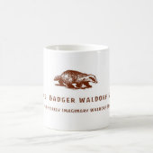 非常に熱いアナグマのWaldorfの学校のロゴ コーヒーマグカップ (中央)