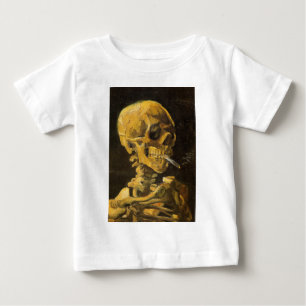 非常に熱いタバコが付いているゴッホのスカル ベビーTシャツ