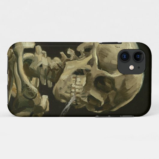 非常に熱いタバコが付いている骨組の頭部 Case-Mate iPhoneケース (裏面(横))