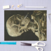 非常に熱いタバコ1885年が付いている骨組のスカル 薄葉紙 (クラフト)