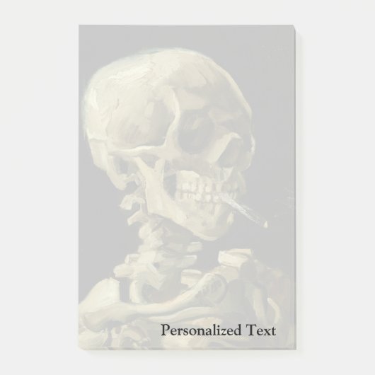 非常に熱いタバコ| 1886年が付いているゴッホ|のスカル ポストイット (正面)