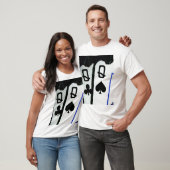 非常に熱い小型の女王の熱い女性トランプのポーカーの芸術 Tシャツ (ユニセックス)