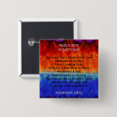 非常に熱い炎及び凍結の氷雨RSDの徴候 缶バッジ (正面&裏面)