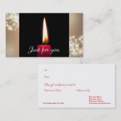 非常に熱い蝋燭ビジネスギフト券 割引カード (正面/裏面)