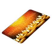 非常に熱い蝋燭-メリークリスマス マグネット (左側)