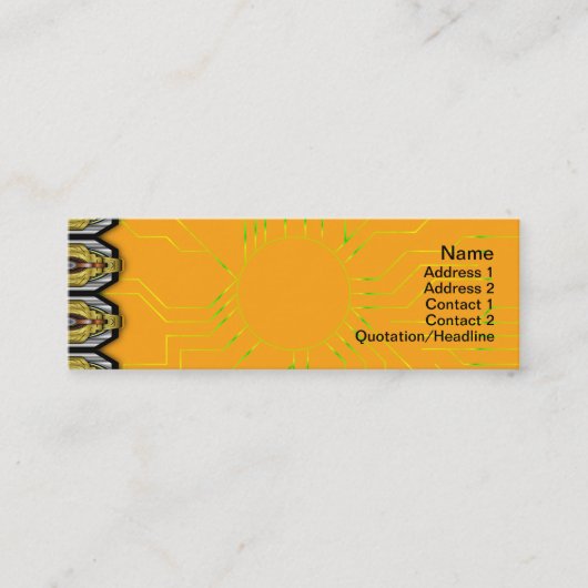 非常に熱く赤いマグマは切り取られる大きい紙を振ります スキニー名刺 (正面)