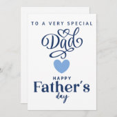 非常に特別なパパハッピーファーズデイカードに 招待状 (正面/裏面)