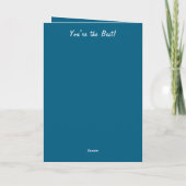 非常に特別なパパ写真の青い誕生日 カード (裏面)