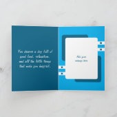 非常に特別なパパ写真の青い誕生日 カード (内部)