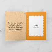 非常に特別な叔母の花オレンジの誕生日 カード (内部)