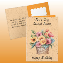 非常に特別な叔母の花オレンジの誕生日