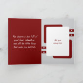 非常に特別な叔父の写真ブルゴーニュの誕生日のために カード (内部)