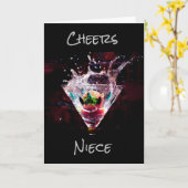 非常に特別な姪への応援 カード (黄色い花)