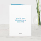 非常に特別な娘の法写真名ターコイズ カード (裏面)