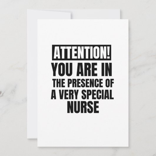 非常に特別な存在の前に注意 サンキューカード (正面)