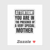 非常に特別な存在の前に注意 シール (シート)