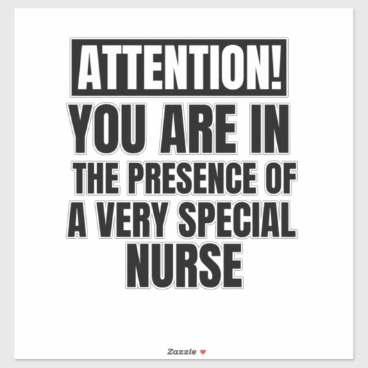 非常に特別な存在の前に注意 シール (シート)