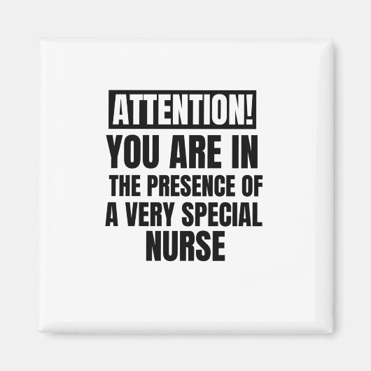 非常に特別な存在の前に注意 マグネット (正面)