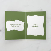 非常に特別な孫の写真の緑の誕生日 カード (内部)