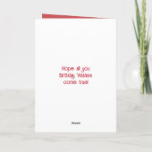 非常に特別な孫写真赤い誕生日 カード (裏面)