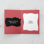 非常に特別な孫写真赤い誕生日 カード (内部)