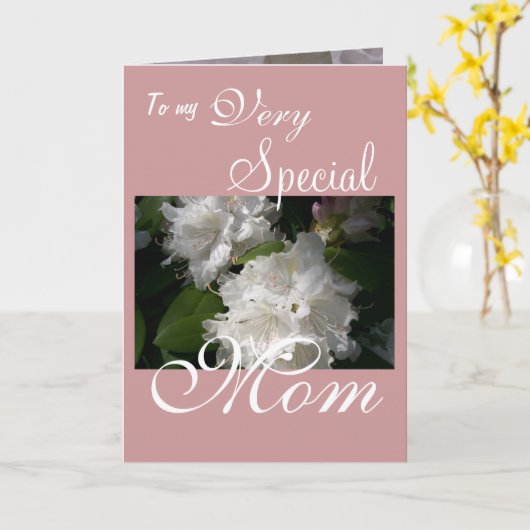 非常に特別な母親 カード (黄色い花)