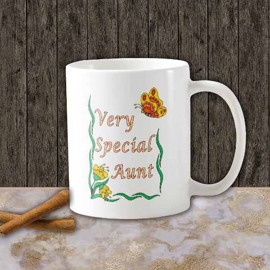 非常に特別な蝶の叔母 コーヒーマグカップ