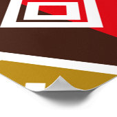 非常に特徴的な計画を持つインドネシアのろうけつ染めモチーフ ポスター (角)