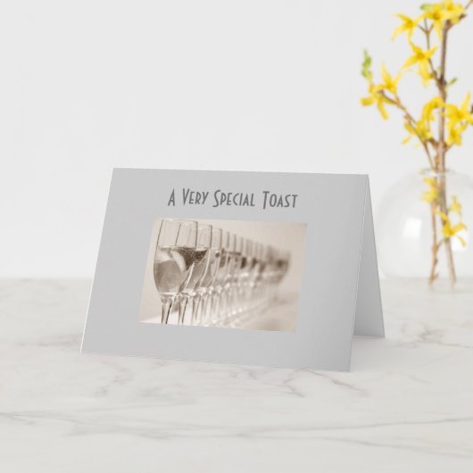 非常に特殊なトースト特別誕生日 カード (黄色い花)