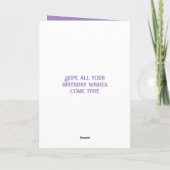 非常に特殊な姉妹の写真名パープルを追加 カード (裏面)