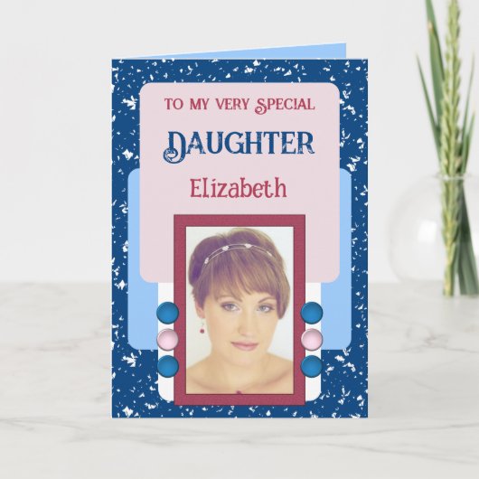 非常に特殊な娘の写真名を青に追加 カード (正面)