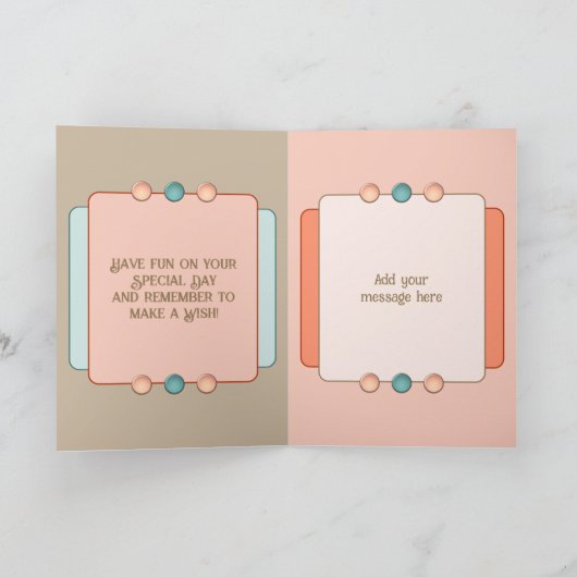 非常に特殊な孫娘を追加する写真名brown カード (内部)