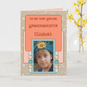 非常に特殊な孫娘を追加する写真名brown カード (黄色い花)