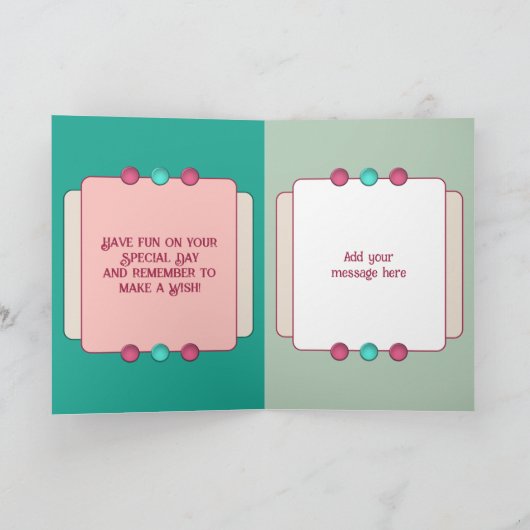 非常に特殊な孫娘を追加する写真名green カード (内部)