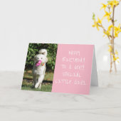 **非常に特殊な小さな女の子**へのハッピーバースデー カード (黄色い花)