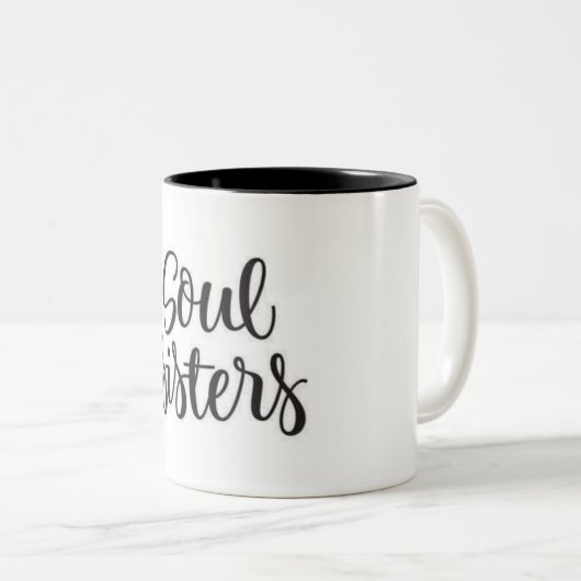 非常に特殊な**ソウルシスターズ** 2トーンのコーヒー ツートーンマグカップ (正面右)