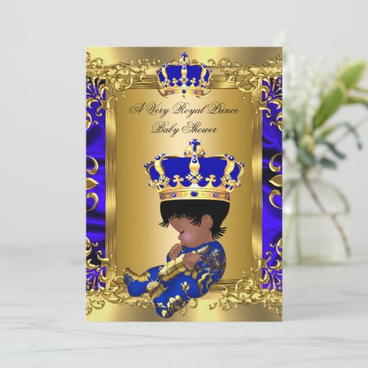 非常に王子王室のの赤ん坊シャワー民族 招待状 (スタンド正面)