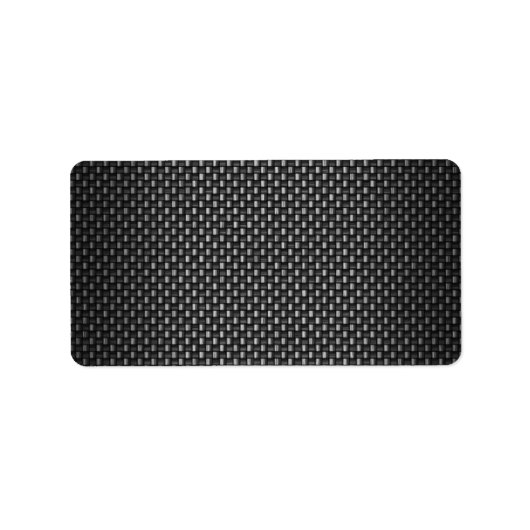 非常に現実的な炭素繊維テクスチャ ラベル (正面)