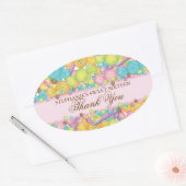 非常に甘いカラフルキャンディ甘い16お気に入りシール 楕円形シール (封筒)