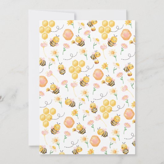 非常に甘いビーワン誕生日 招待状 (裏面)