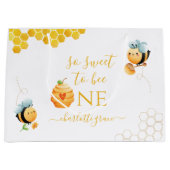 非常に甘いワンビー誕生日 ラージペーパーバッグ (正面)