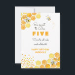 非常に甘いbee kidsハッピーバースデー カード<br><div class="desc">かわいすごいい蜂蜜の甘いミツバチの誕生日の子供へグリーティングカードだから甘い…どんな年だ! – 編集可能…</div>