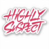 非常に疑わしい。赤文字 シール (正面)