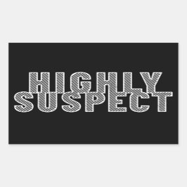 非常に疑わしい 長方形シール