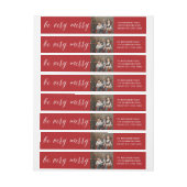 非常に白いメリースクリプトのクリスマス写真アドレス ラップアラウンドラベル (シート)